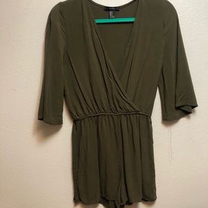 Olive green romper